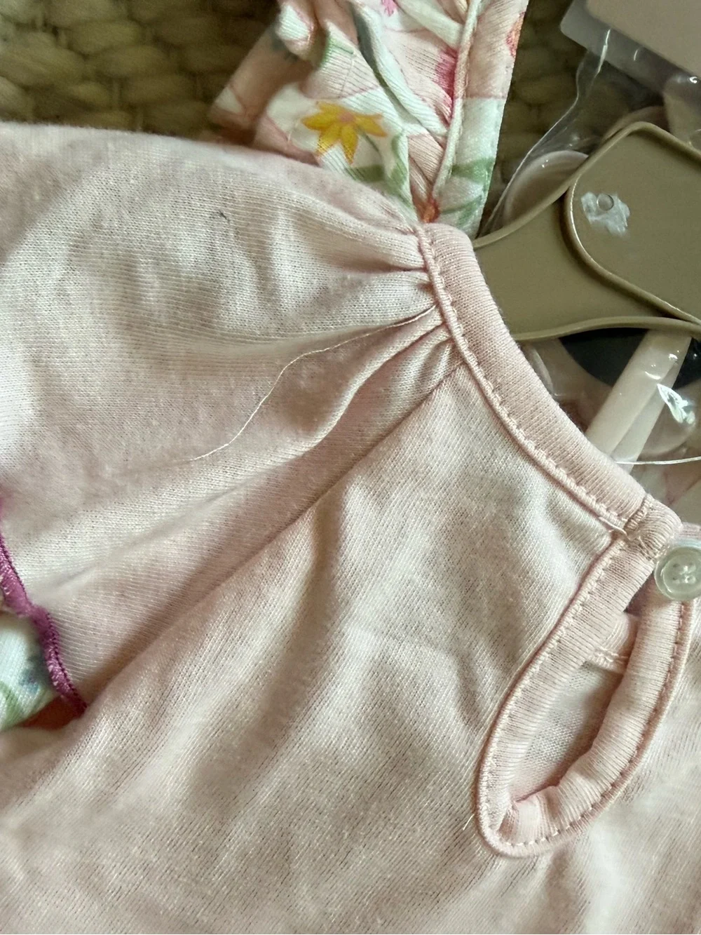 3 pc set chick pea Pink Floral 'Mommy's Little Flower' Baby One-Piece sunglasses